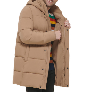 Chaqueta parka larga con capucha para hombre, color caqui, gruesa, para invierno, con cremallera y botones, parkas para hombre - Product Image 5
