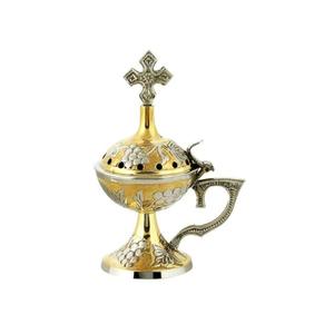 Handmade Brass <b>Incense</b> Burner With Cross Top Religious Censer For Church Use Chinese Style Decorative Aroma Bakhoor Burner Gifts - Product Image 4