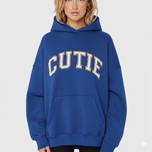 Sudadera con Capucha Oversize Personalizable al por Mayor con Logo Impreso para Mujer, Sudadera Lisa de Forro Polar Grueso, Novedad Casual para Mujer - Product Image 2