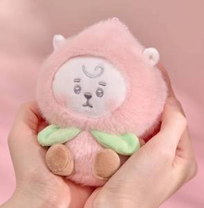 Porte-clés BTS BT21 Peach Holic Doll, CD de musique pop, plastique, papier, coréen, tous âges, modèle KR BW-154, objet de collection - Product Image 3