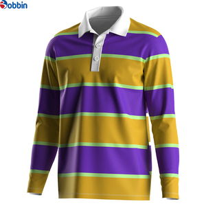 Camisetas Polo para Hombre, Camiseta Polo a Rayas de Manga Larga, Transpirable, de Punto, de Algodón y Poliéster, Perfecta para Entrenamiento y Uso Casual - Product Image 4