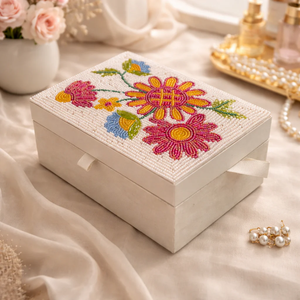 Fabric Modern Luxury Jewelry Storage Box Handmade Decorative Gift <b>Case</b> with Customizable Size & Logo by Whimsy Art Craft - Product Image 1