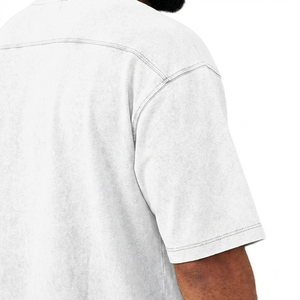 Camiseta Holgada con Diseño de Logotipo Personalizado, Lavado Ácido, Material de Alta Calidad, Precio Económico, Camiseta Oversize de Algodón con Lavado Ácido - Product Image 4