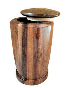 Handmade Wood Teardrop Urn for Pet Dogs Durable <b>Memorial</b> <b>Keepsake</b> with Natural Grain Finish - Product Image 3