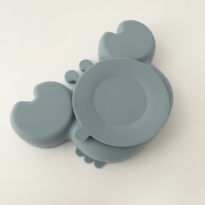 Assiette divisée à ventouse en silicone pour bébé, tout-petit, vaisselle pour enfants - Product Image 2