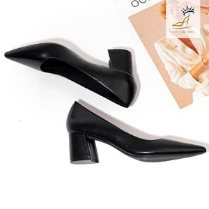 Elegantes Zapatos de Tacón Medio de 5 cm con Punta en Pico de Piel Sintética Satinada, Zapatos de Trabajo Suaves, Calzado de Oficina Sin Cordones para Mujer, Servicio ODM - Product Image 2