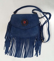Bolso de Cuero Cruzado de Estilo Bohemio Vintage para Mujer, Estilo Hippie Gitano con Perlas GC-BG-677, Diseño Moderno de la India