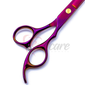 High Quality Stainless Steel <b>Left</b>-<b>Handed</b> Foldable Barber <b>Scissors</b> with Sharp Edge Long Handle for Salon Use ROOTCARE INSTRUMENTS - Product Image 4
