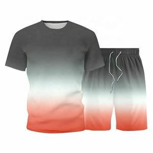 High Quality Men Running <b>Jogging</b> Sports Suit Set 2 Piece Summer Shorts Set 2 Piece Summer Shorts Set Hot Sale Summer Outfit Mens - Product Image 1
