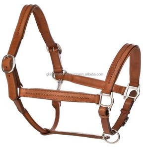 Cabestro de caballo de cuero negro o marrón genuino de la mejor calidad, acolchado suave en la nariz y la mejilla, accesorios plateados - Product Image 2