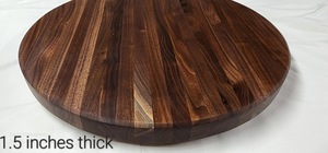 Wood Double Tier Rotating Tray Smooth-Spin Lazy Susan for <b>Tabletop</b> Spice Serving - Product Image 6