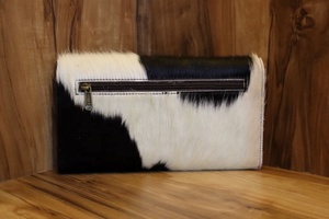 Rcowhide กระเป๋าสตางค์หนังแบบพับสามทบกระเป๋าคลัทช์หนังวัวสำหรับผู้หญิงใช้ประจำวันสำนักงานช้อปปิ้ง - Product Image 3