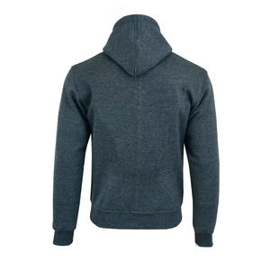 Vente flash : sweat à capuche zippé pour homme, couleur unie, vêtements de fitness personnalisés, polaire brodée avec logo de marque personnalisé - Product Image 2