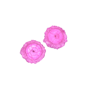 Pierre précieuse naturelle rose Druzy solaire 25,6 carats 17x17mm de forme fantaisie, non montée - Product Image 4