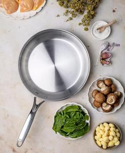 Castel Pro Ultraply Poêle à frire en acier inoxydable 10 "| Cristel - Product Image 3