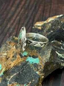 Number 8 Turquoise Adjustable <b>Ring</b> Handcrafted Sterling <b>Silver</b> Southwestern Western Boho Artisan <b>Statement</b> Jewelry - Product Image 2