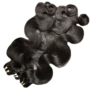 Venta al por mayor 100% de pelo virgen de alta calidad de la trama de la onda del cuerpo de gran stock teñido vietnamita Raw cabello humano Genius trama - Product Image 1