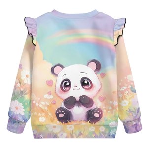 Vêtements personnalisés en gros pour enfants, sweat-shirt à manches évasées, col rond, pour enfants, avec manches évasées, pour l'automne et l'hiver - Product Image 5