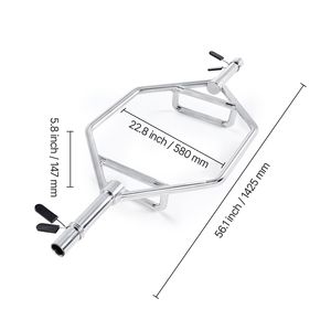 Barre hexagonale de 2 pouces avec poignées moletées, capacité de 800 lb, pour exercices de shrug, équipement d'entraînement de force et de musculation - Product Image 3