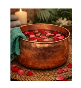 Bassin de pédicure le plus vendu, cuve de spa pour les pieds, baignoire de trempage pour la maison, restaurant, hôtel, décoration, repose-pieds, massage, cuve en cuivre - Product Image 1