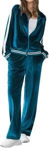 Custom Design Women's Summer Solid Windbreaker <b>Tracksuit</b> Plus Size Lightweight Nylon Jogger Set - Product Image 5