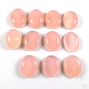 พลอยแคลเซโดนีสีชมพูธรรมชาติ รูปทรงวงรี ขนาดต่างๆ มีจำหน่าย พลอยแคลเซโดนีสีชมพูผิวเรียบ สำหรับทำเครื่องประดับ - Product Image 2