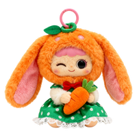 Gantungan Kunci Boneka Kelinci Putih Lucu dengan Rok Tutu Pink, Bintang Kuning, dan Telinga Berwarna-warni, Cocok untuk Tas Anak