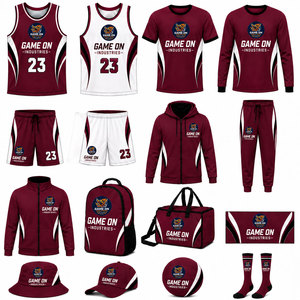 Maillots de basket-ball professionnels sublimés en couleur personnalisée, double couche, réversibles, imperméables, respirants, écologiques, unisexes - Product Image 5
