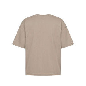 เสื้อยืดคอกลมแขนสั้นทรงโอเวอร์ไซส์ผ้าฝ้ายสีพื้นคุณภาพสูงสำหรับผู้ชาย สไตล์ลำลอง ผ้าเจอร์ซีย์ถัก ย้อมสีเรียบ ทรงพอดีตัว - Product Image 2
