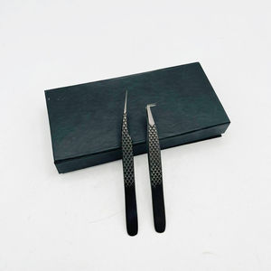 Pinzas para pestañas para uso profesional en salones de belleza, pinzas de acero inoxidable, herramientas para pestañas, pinzas para extensión de pestañas - Product Image 5