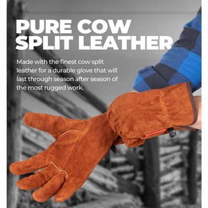 Top Quality Cowhide Split Leather <b>Driver</b> <b>Gloves</b> Soft & Comfortable Heavy Duty Abrasion Resistant Constriction Gardening <b>Gloves</b> - Product Image 4
