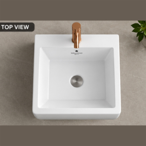 Lavabo mural en céramique ovale, écologique, facile à nettoyer, finition polie, design moderne, robinet monotrou, pour hôtels et maisons - Product Image 4