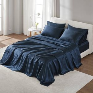 Set di Lenzuola in Raso di Lusso per Letto Singolo Include Lenzuolo e Federa - Product Image 1
