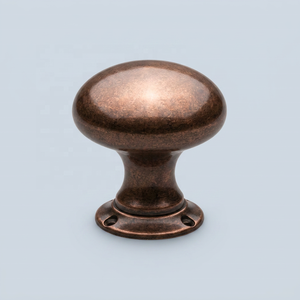 Poignée de meuble ronde en bronze finition antique, poignée de meuble traditionnelle durable pour cuisine, tiroir de commode, anti-rouille - Product Image 5