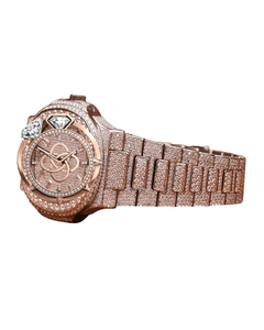 Reloj de Lujo Personalizado con Moissanita para Hombre, Reloj de Pulsera de Cuarzo de Acero Inoxidable con Diamantes - Product Image 2