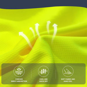 Camiseta Polo de Seguridad Reflectante Verde y Negra con Logotipo Personalizado, Ropa de Trabajo de Manga Corta con Bandas Reflectantes Fuertes en Mangas y Cintura - Product Image 6