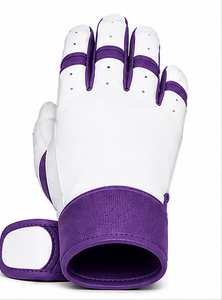 Customized Baseball Batting Gloves High Quality <b>Leather</b> Long <b>Cuff</b> Adjustable <b>Wrist</b> Closure Reinforced Palm Grip Sports Training - Product Image 6
