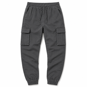 Pantalones Jogger Cargo de Punto con Cordón Elástico para Hombre, Transpirables, de Corte Holgado, Casuales, Deportivos, de Poliéster/Algodón, OEM ODM - Product Image 4