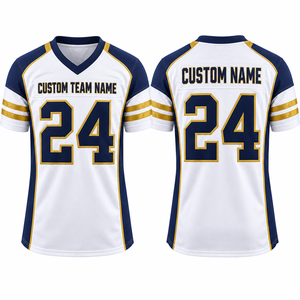 Wholesale 100% Polyester Sublimated Print American Football Jerseys for Teams Custom Logo Numbers Bulk Supplier for USA <b>UK</b> - Product Image 6