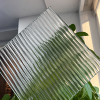 Verre trempé givré à motifs transparents pour salle à manger