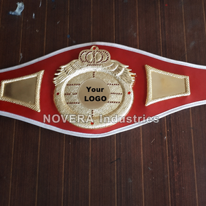 Personalized Boxing Event Championship Belt Custom <b>Name</b> Metal <b>Plate</b> Leather Strap Sports Winner Award Trophy for Competitions - Product Image 1