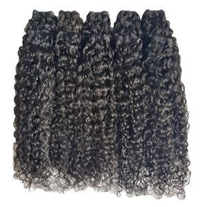 Extensiones de Cabello Humano Vietnamita 100% Natural, Color Negro, Ondulado y Rizado, Tipo Cabello Indio, Económicas, Venta al Por Mayor para Mujeres - Product Image 2