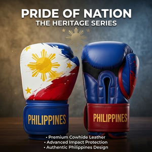 Guantes de Boxeo de Piel de Vacuno Ligera de Primera Calidad con la Bandera de Filipinas, Cierre de Gancho y Bucle, Impresión por Sublimación, Guantes de Entrenamiento - Product Image 5