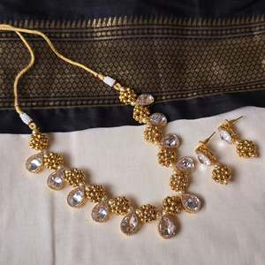 Fashion Jewelry Set Golden Ball Necklace - Product Image 3