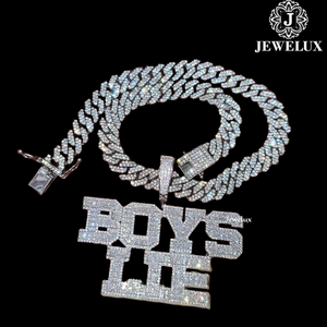 Jewelux - Colgante de Plata 925 Chapado en Oro con Perla de Agua Dulce en Forma de Cruz, Joyería Hip Hop, Certificado IGI, Precio al por Mayor - Product Image 3