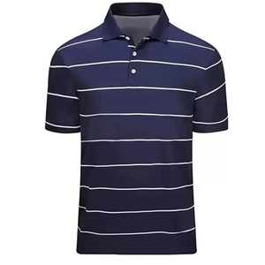 Polo à manches courtes pour homme, tendance été, de haute qualité, décontracté, sportif, tricoté, uni, imprimé sur mesure, 100% coton - Product Image 1