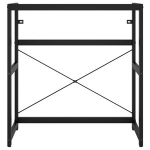 Marco de lavabo de hierro con recubrimiento de polvo negro, juego esencial de accesorios para baño - Product Image 3