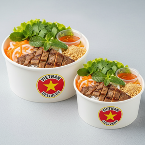 Bols en papier compostables, biodégradables et recyclables avec couvercle en canne à sucre pour un emballage écologique des biscuits - Product Image 6