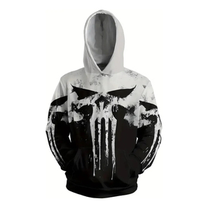 Sudadera con Capucha Estampada con Calaveras Góticas Vintage, Antiarrugas, con Bolsillos, Sublimada, Personalizada con Gráficos, Informal para Hombre - Product Image 2