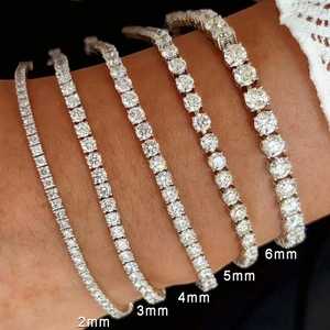 สร้อยข้อมือเทนนิส ICEQ JEWELLERY เงินแท้ 925 ชุบทองคำขาวและโรสโกลด์ ประดับเพชรโมอิสซาไนต์ ดีไซน์ทันสมัย เหมาะสำหรับทั้งชายและหญิง - Product Image 2